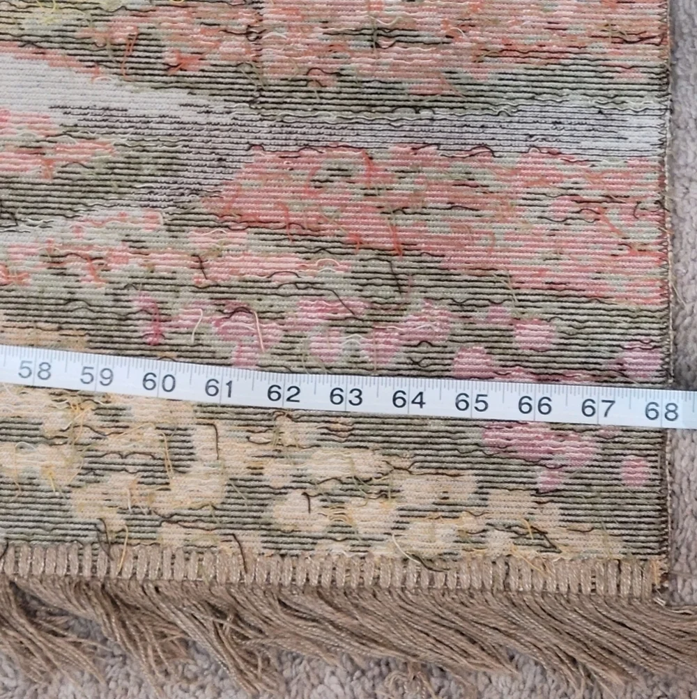 VTG Large Holland Tapestry with Fringe 66x28 Windmill & Flags